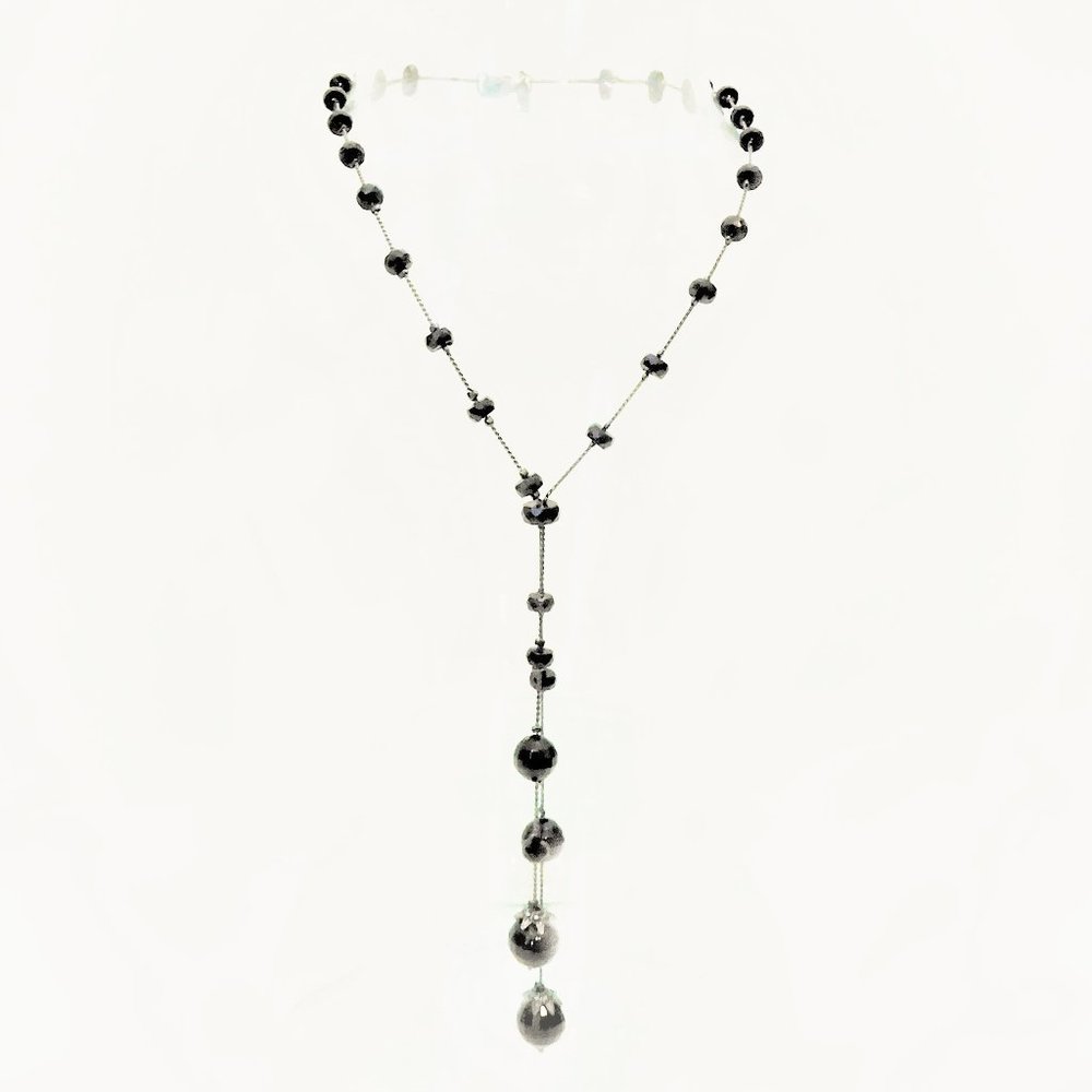 Onyx Bead Lariat